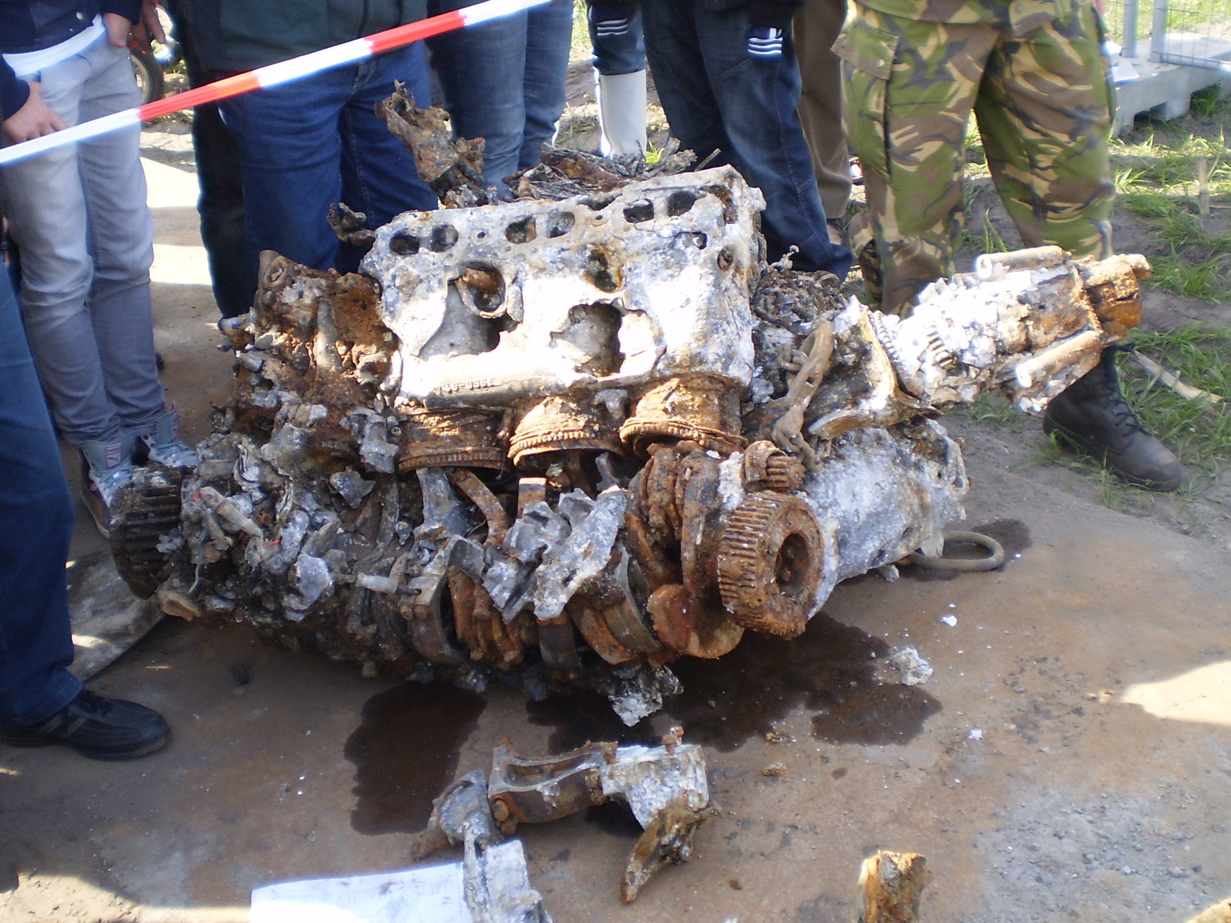 Excavated Messerschmitt Bf 109 engine block