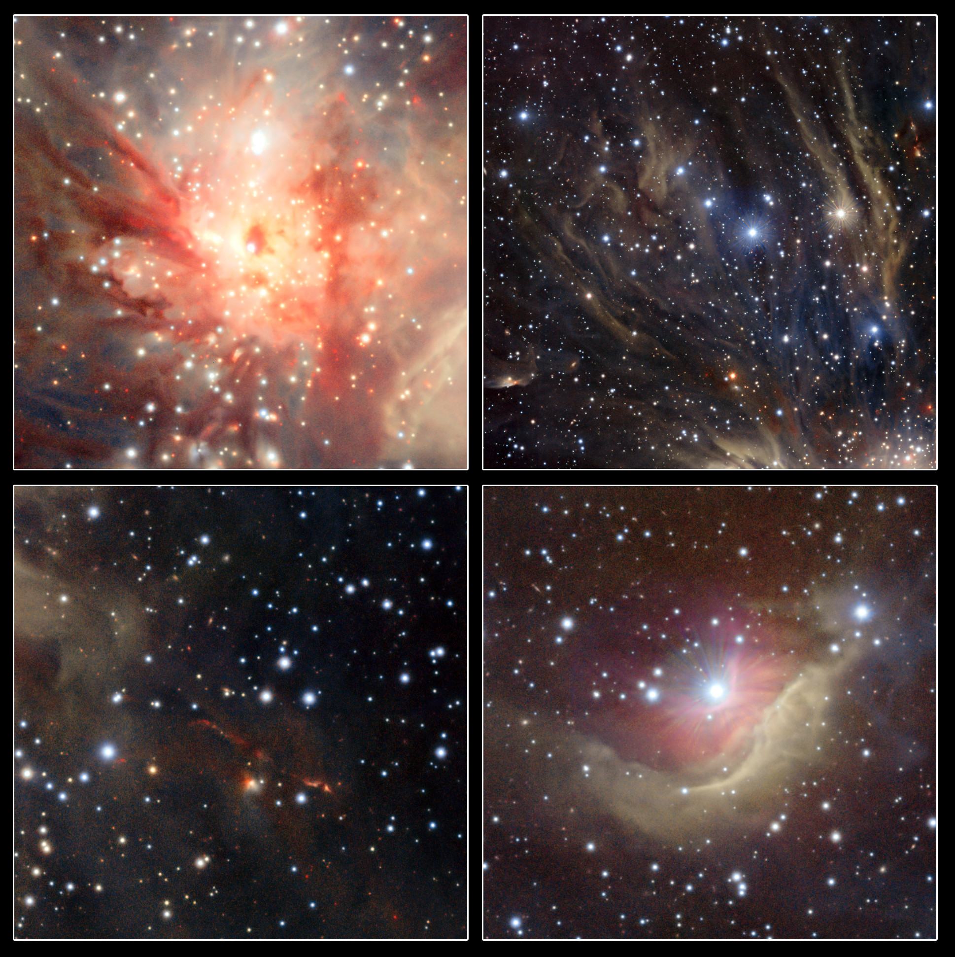 Extracts from the VISTA image of the Monoceros R2 star forming region (eso1039c)