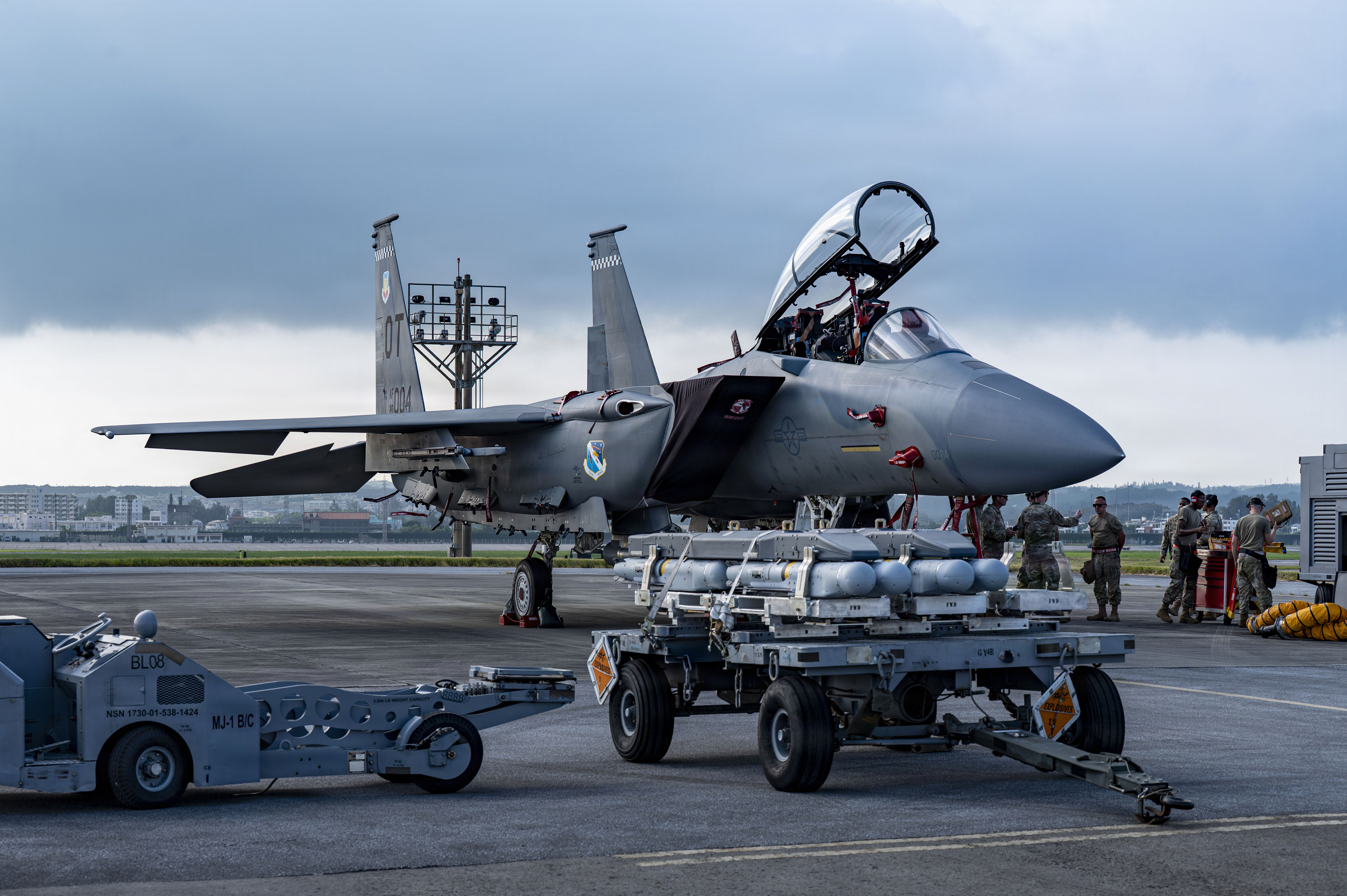 F-15EX weapons load inspection advances Kadena integration