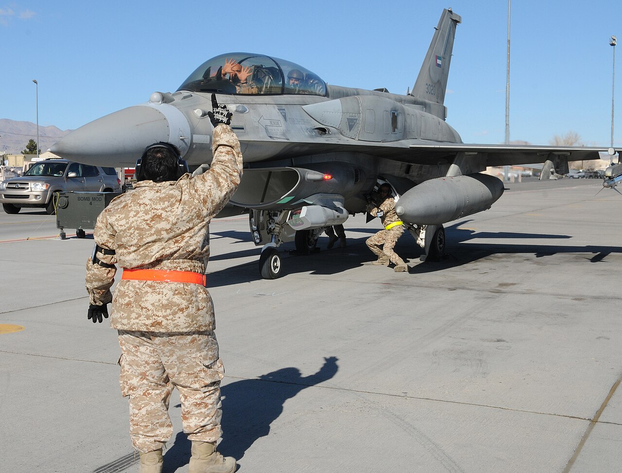 F-16 Desert Falcon der VAE bei der Übung Red Flag 11-2