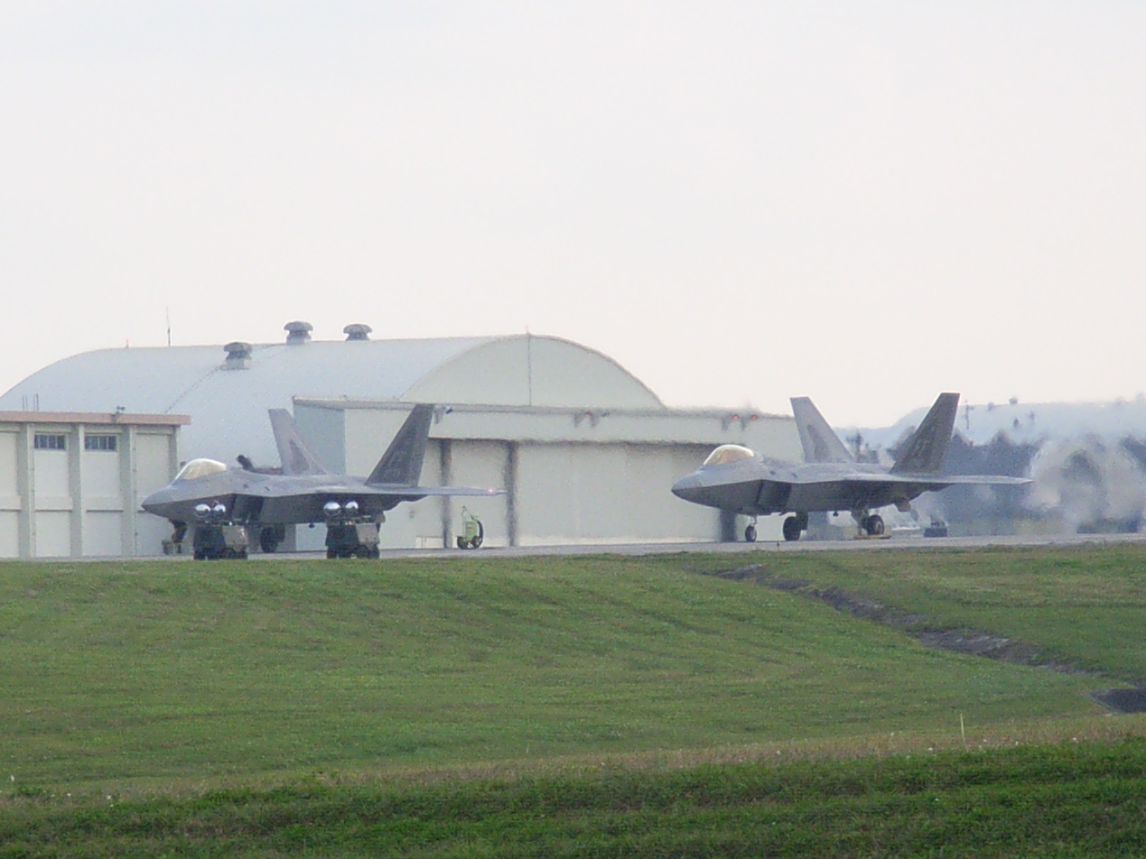 F-22 Raptor after a flight at Kadena