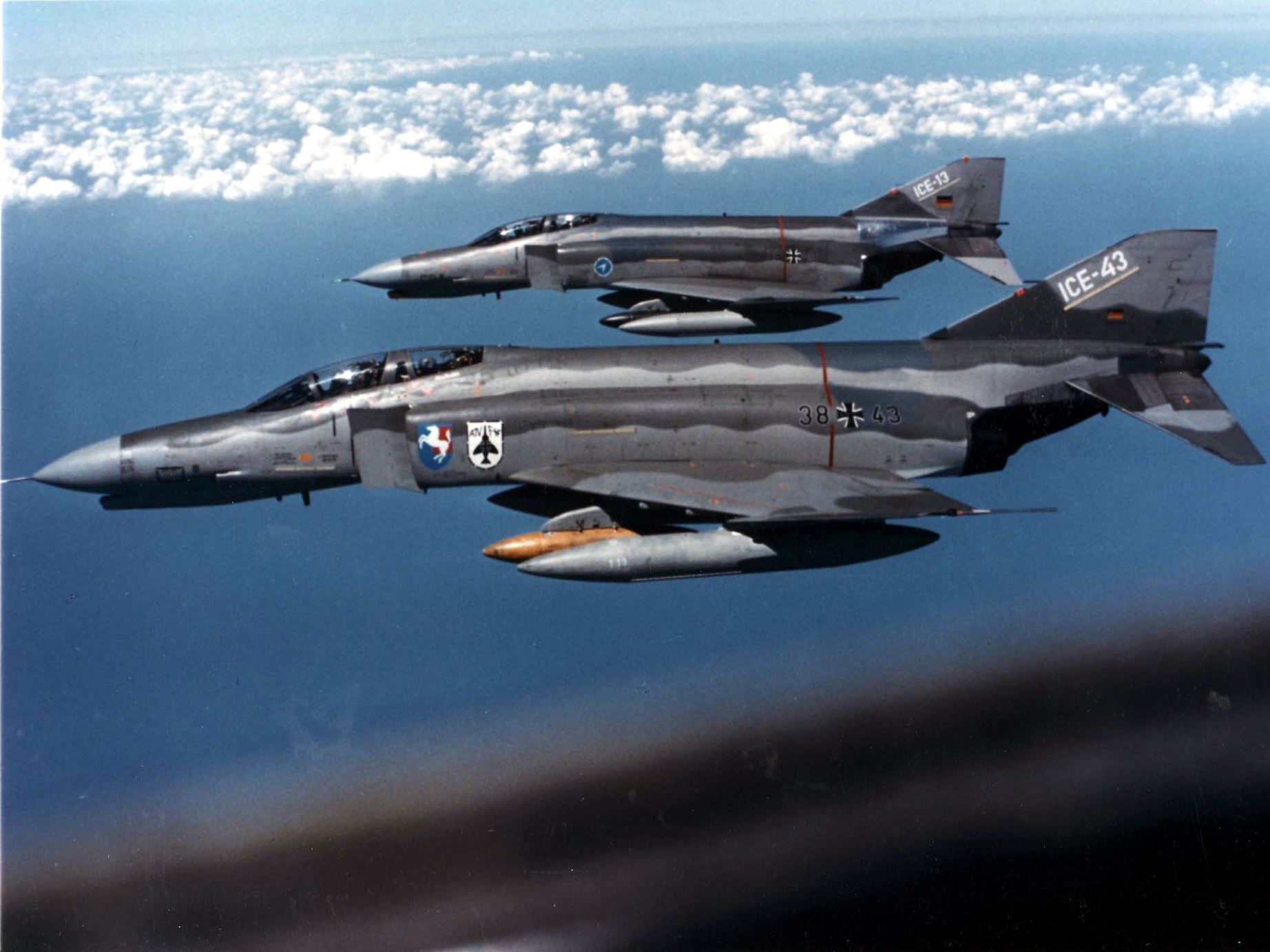 F-4F ICE Phantoms of JG 72 and WTD 61 in flight