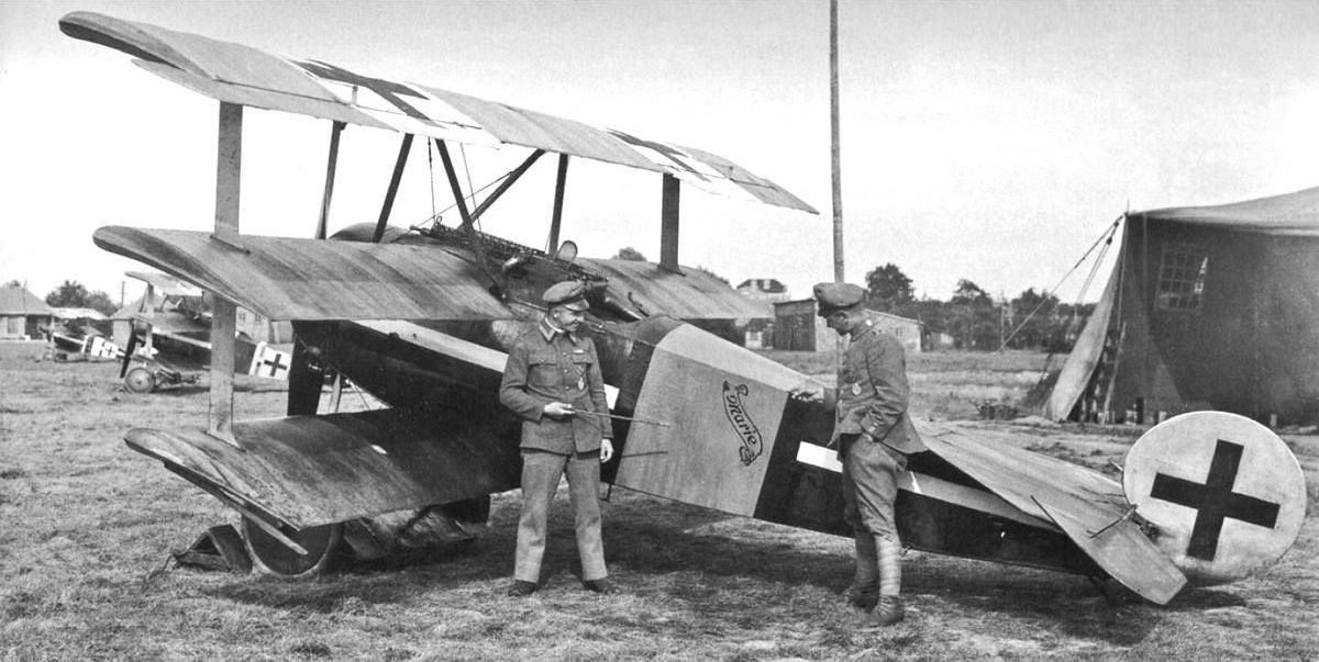 Fokker Dr I of Jasta 14, 1917 — period photo