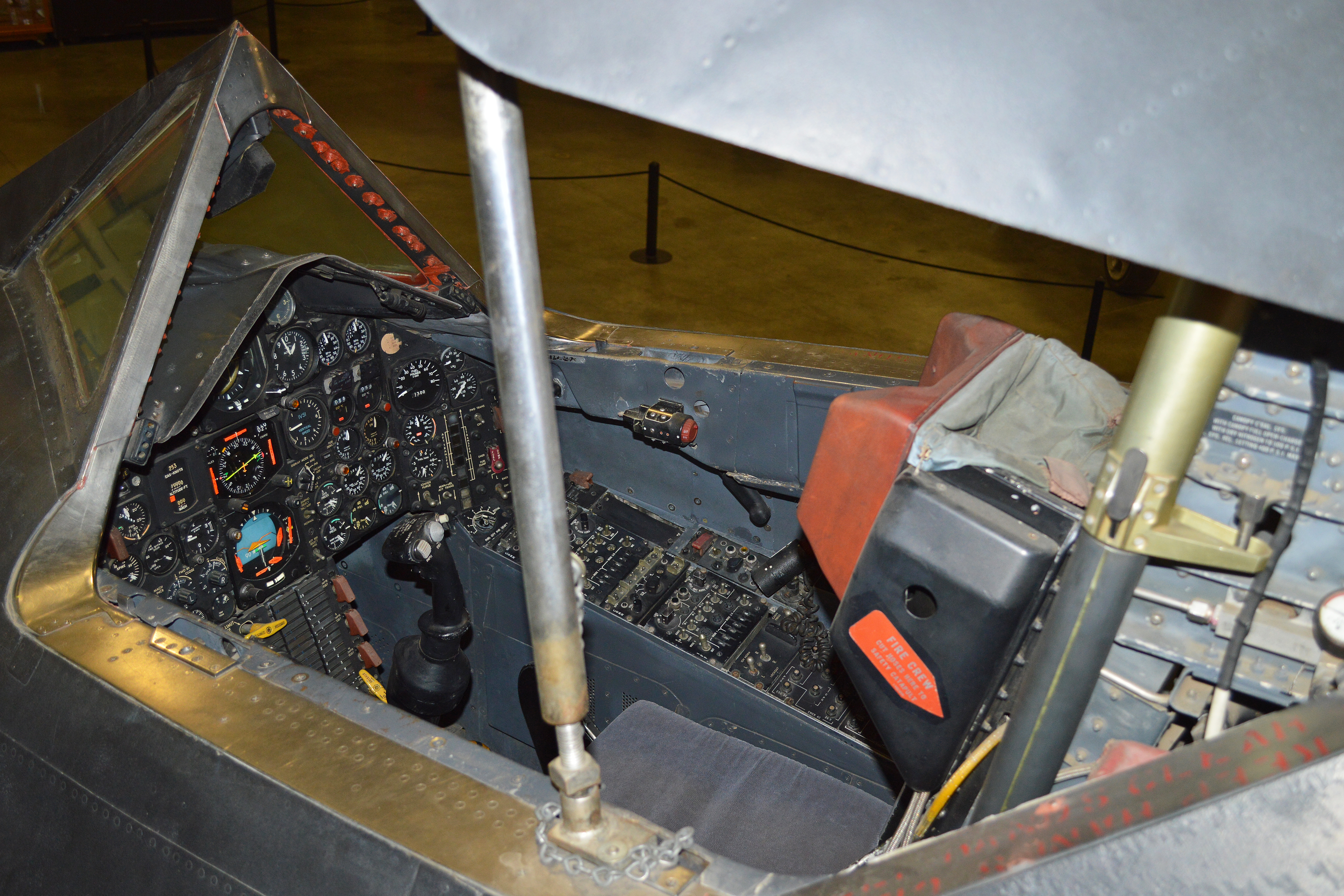 Front cockpit of SR-71A Blackbird 61-7975