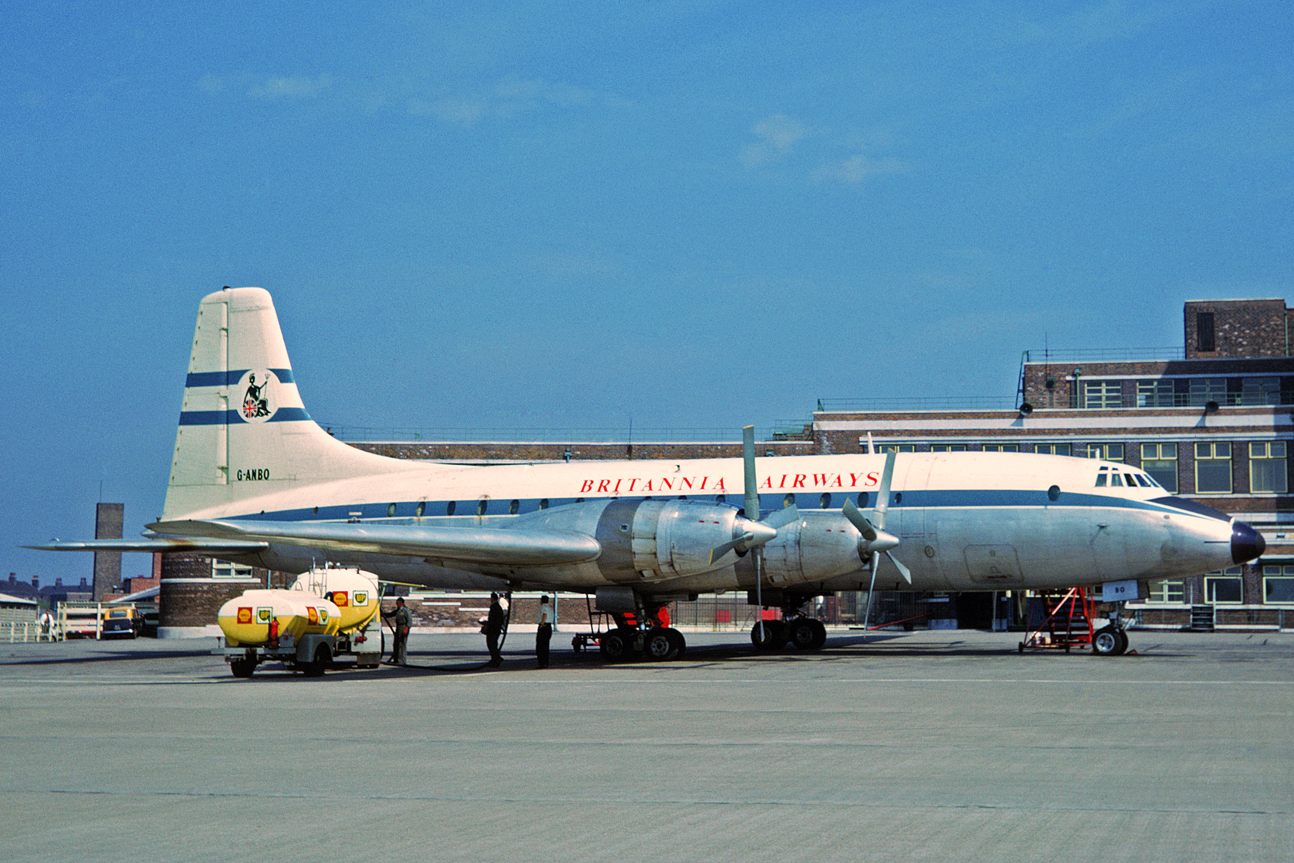 G-ANBO Bristol 175 Britannia 102 Britannia Airways LPL 12MAY65
