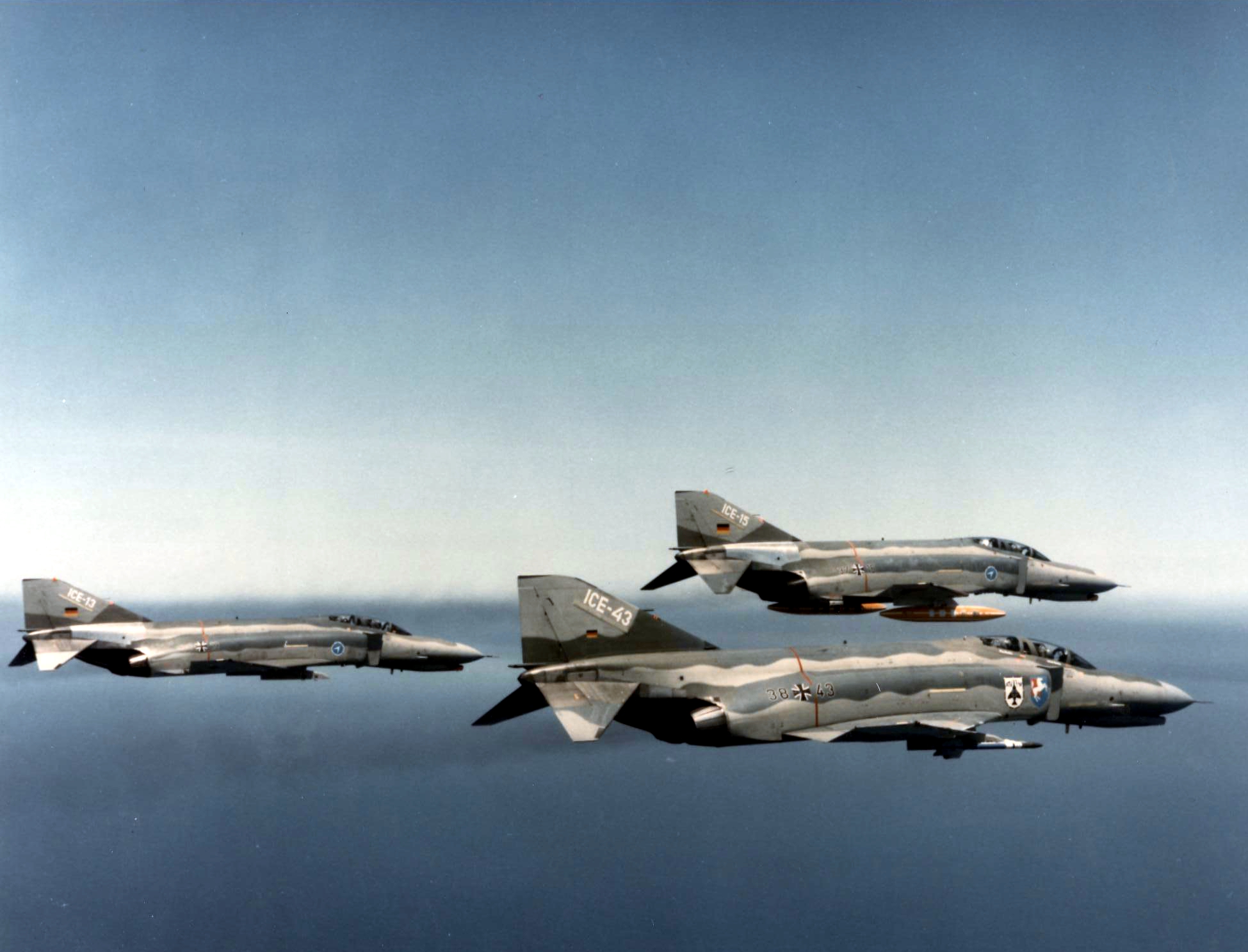 Phantom F-4F ICE alemanes en vuelo, años 1990