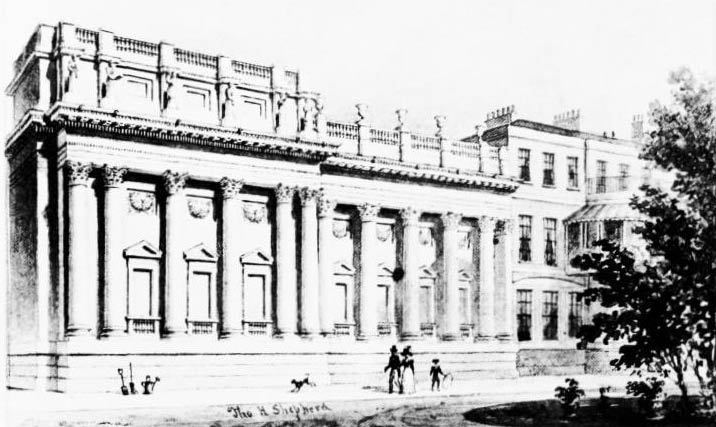 Grosvenor House vers 1828 THS