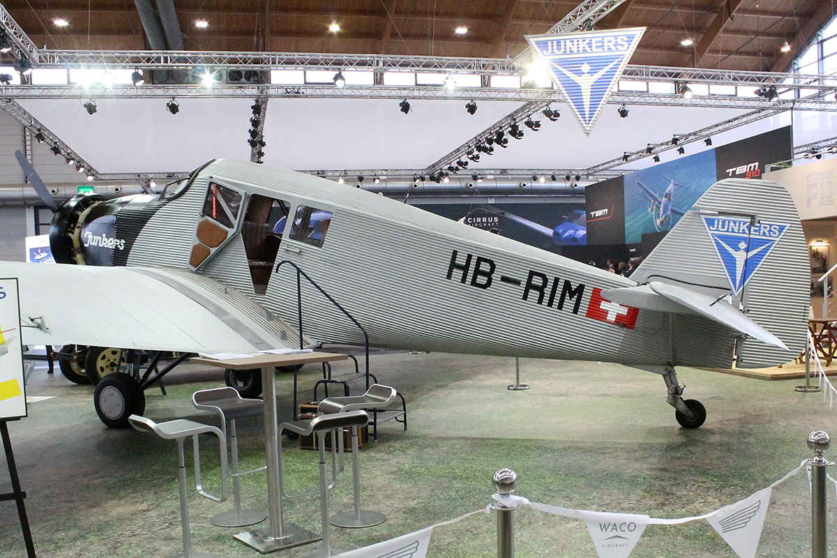 Replica del Junkers F13 HB-RIM all'AERO Friedrichshafen, 2019