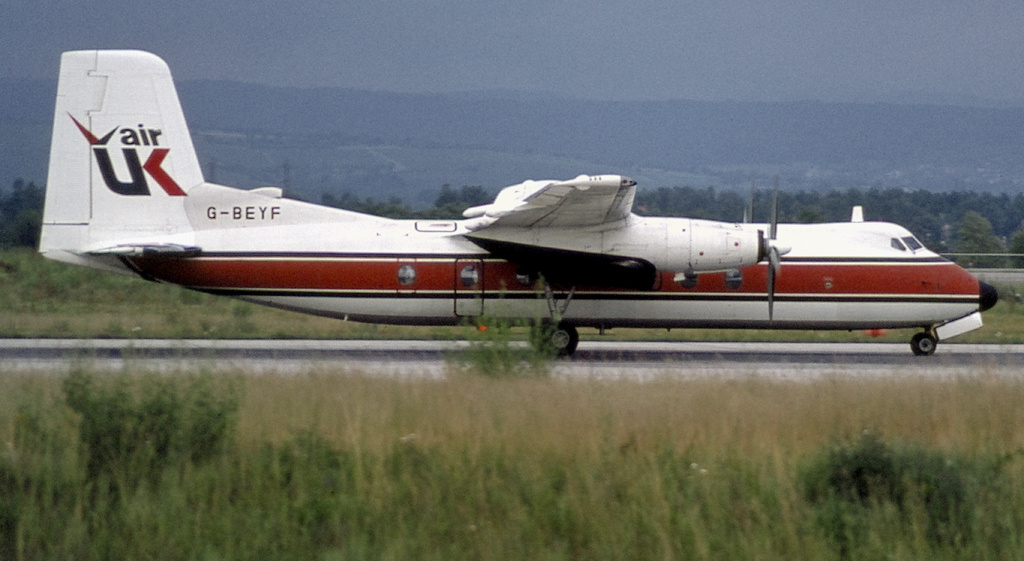 Handley Page Herald 401 G BEYF, Air UK, Euro Airport