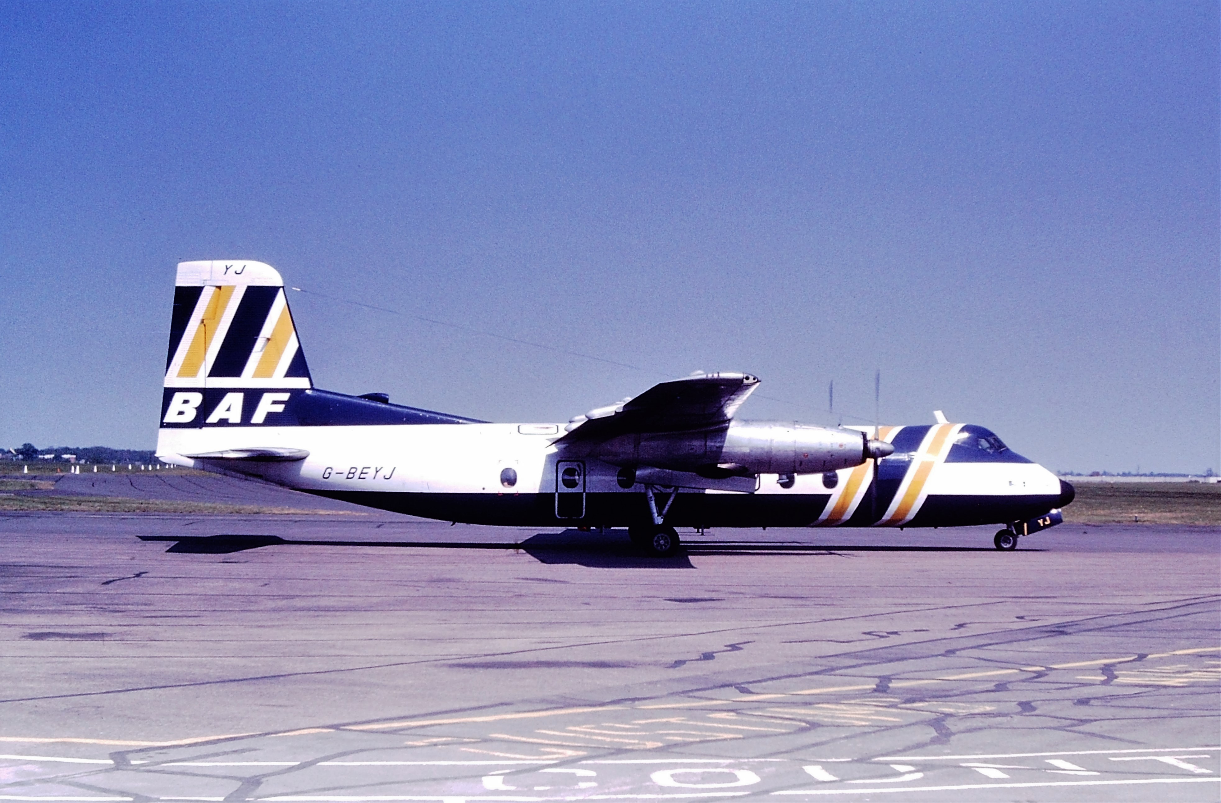 Handley Page Herald 401 G BEYJ, British Air Ferries, Coventry 18 May 1980
