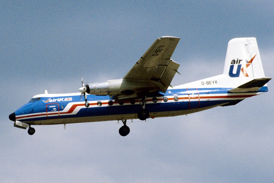 Handley Page Herald 401 G BEYK, Air UK, finale corta