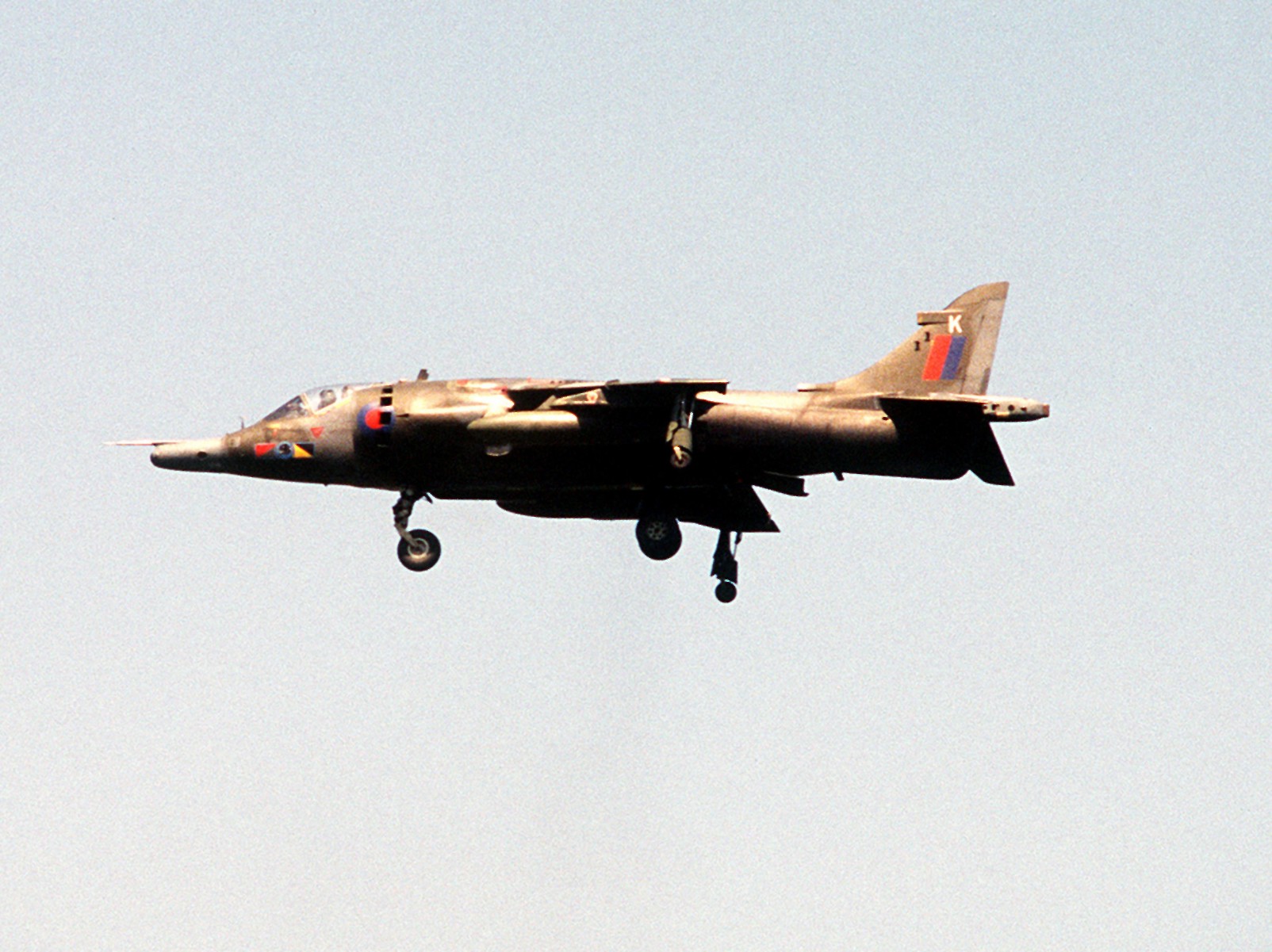 Harrier GR3 233 OCU hovering 1984