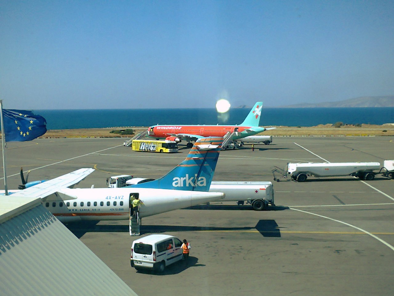 Plataforma del aeropuerto de Heraklion