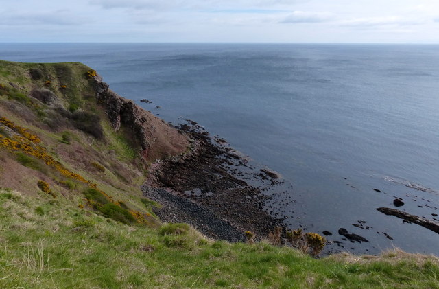 Baia di Hilton lungo la costa degli Scottish Borders - geograph org uk