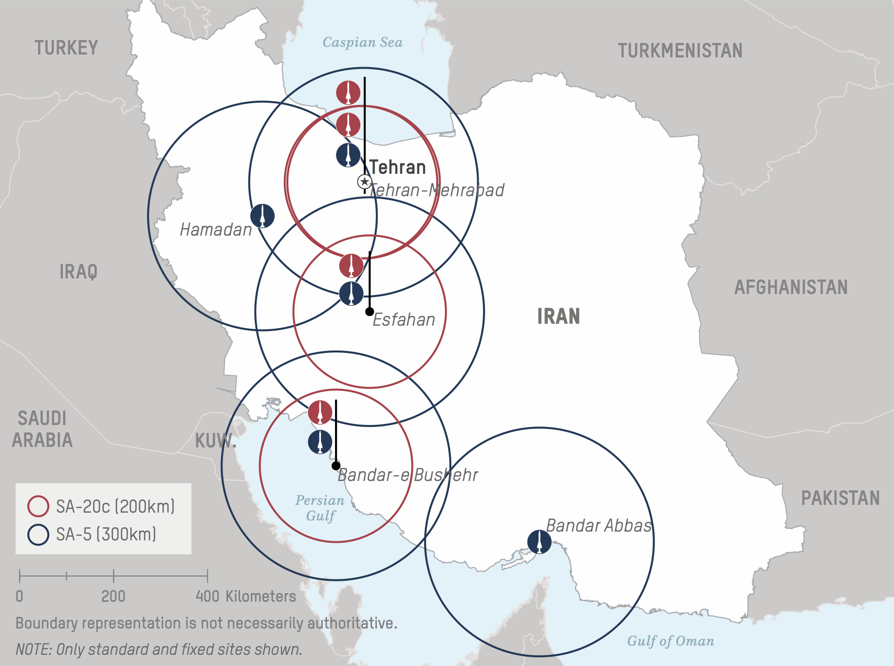 Iranian Long Range Air Defense Coverage
