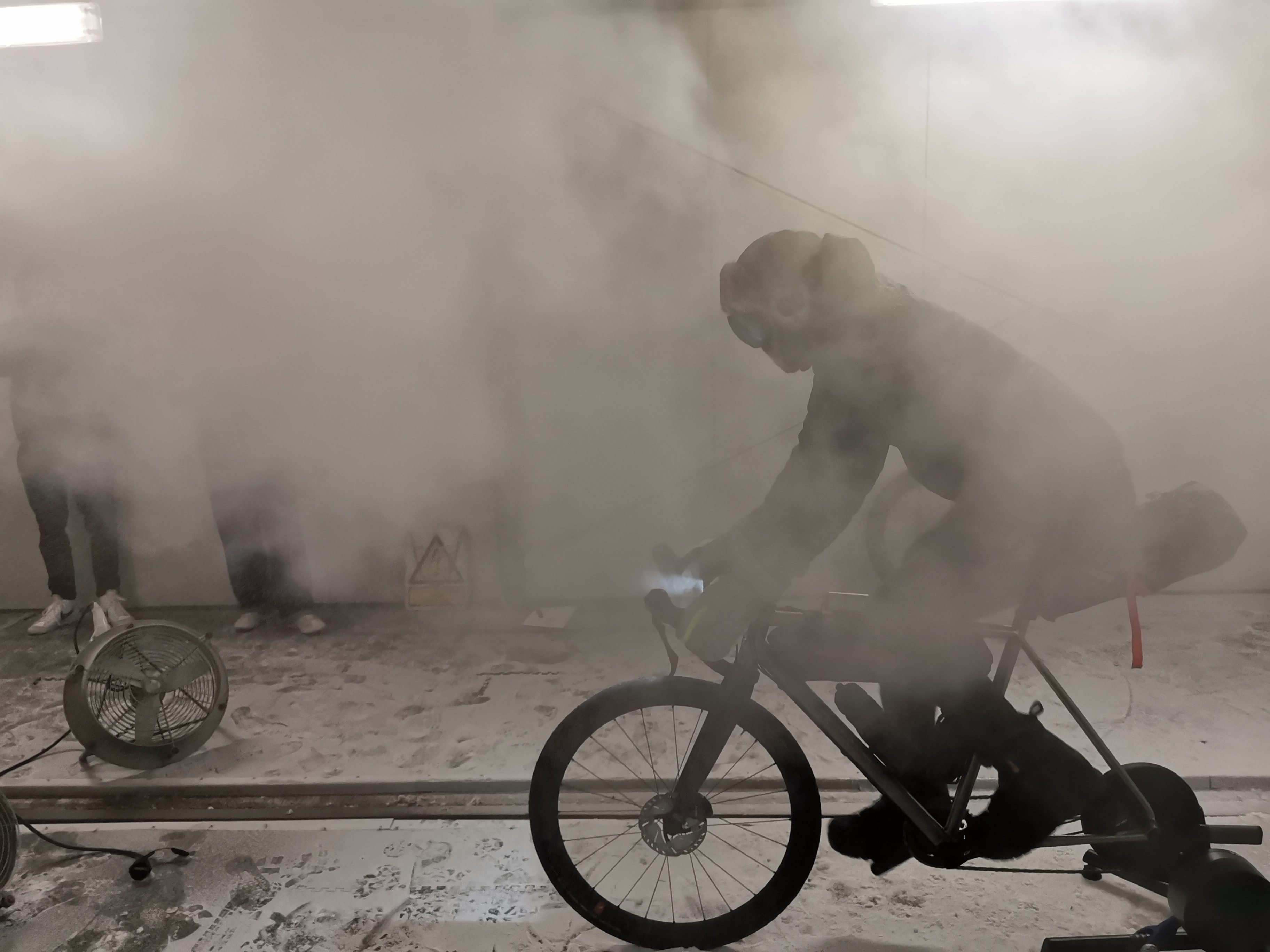 J Deichmann in Deutsche Bahn's climate chamber