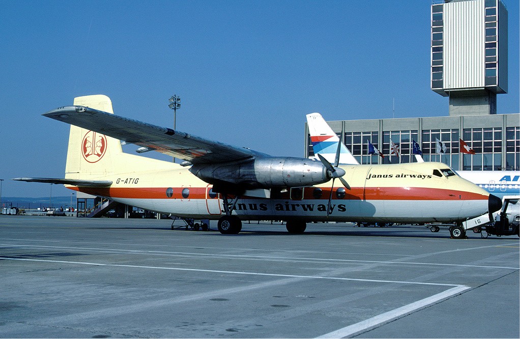 Janus Airways Handley Page Herald, Basilea, abril 1984