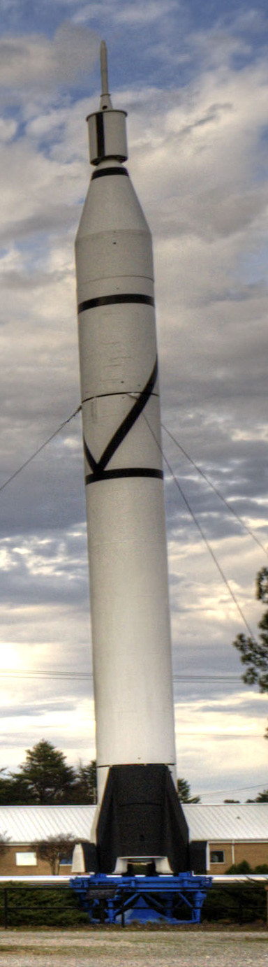 Juno I exposé dans le parc de fusées du Marshall Space Flight Center