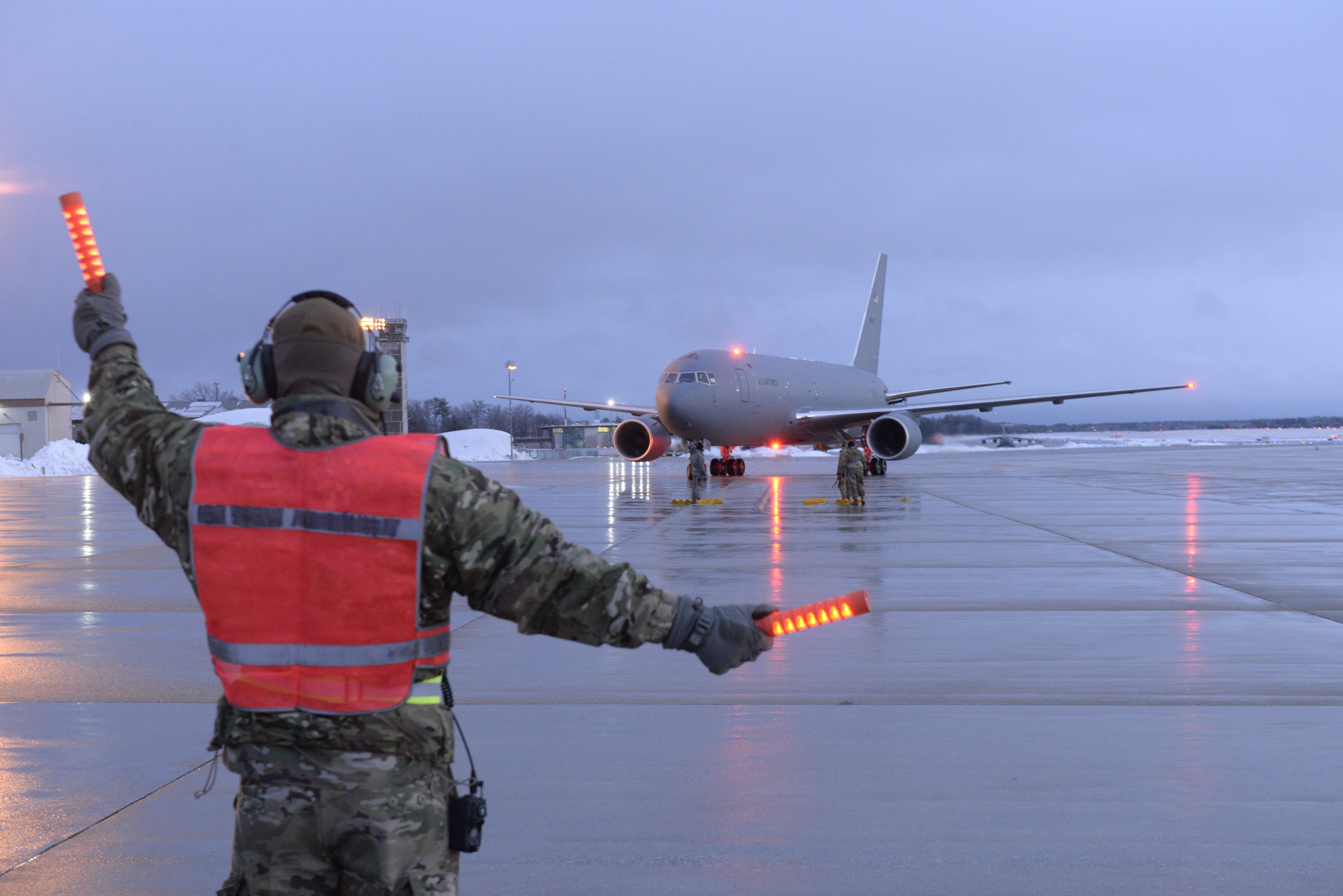 KC-46 Pegasus alla base della Guardia Nazionale Aerea di Pease il 7 febbraio 2020