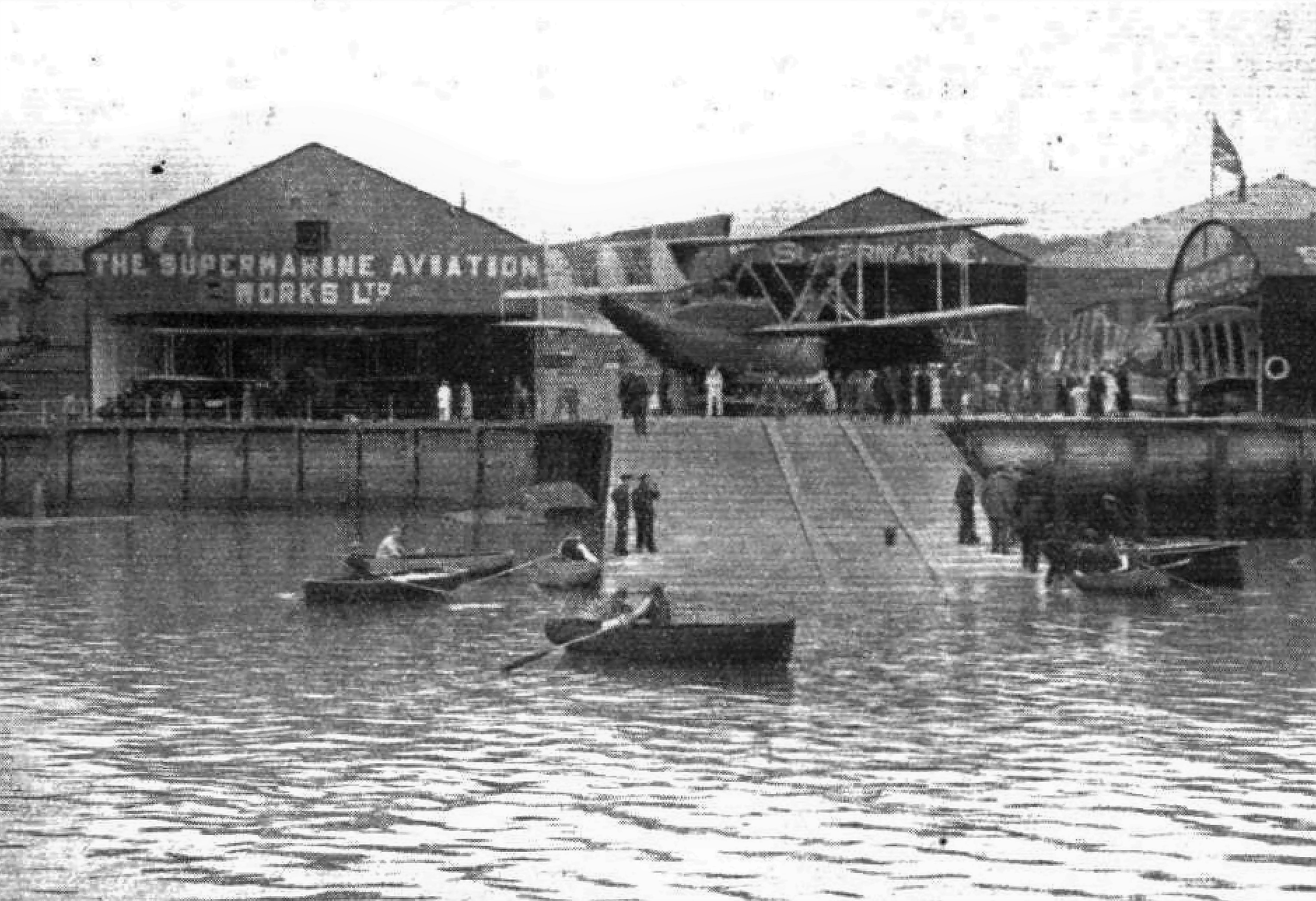 The Supermarine Aviation Works factory at Woolston, Southampton
