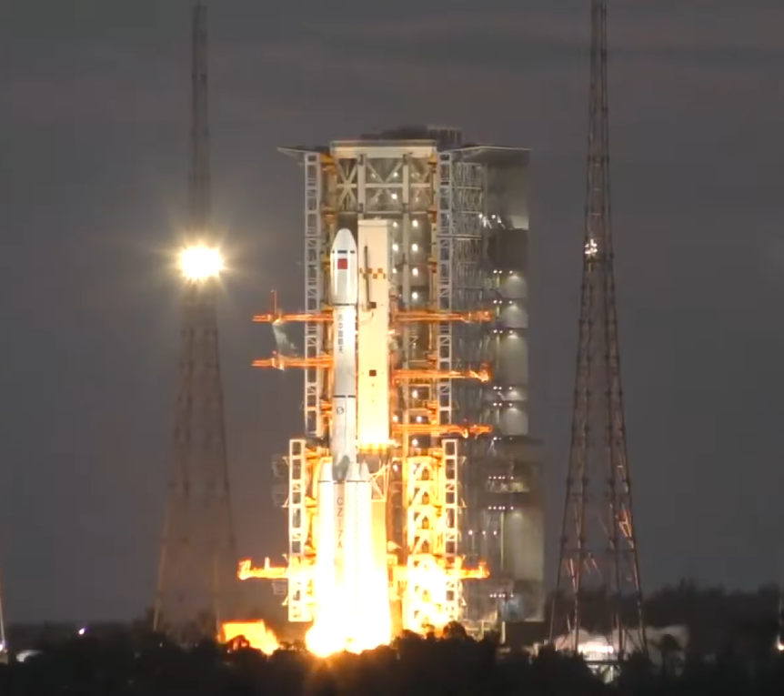 Long March 7A launch vehicle at Wenchang