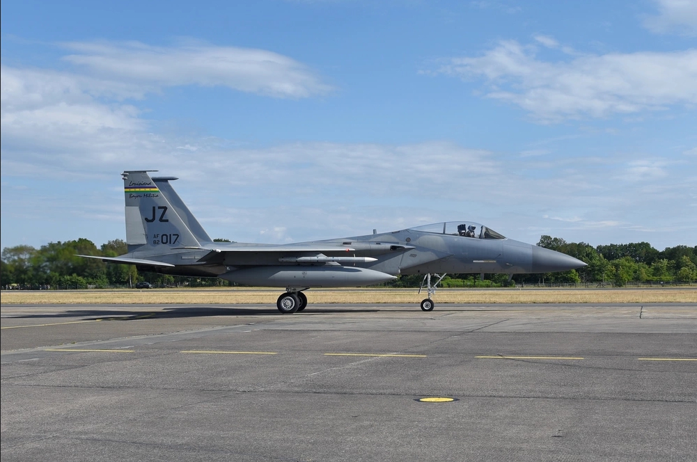Louisiana Air National Guard F-15 Fly-by, imagen de archivo: Hohn (Alemania), 2023