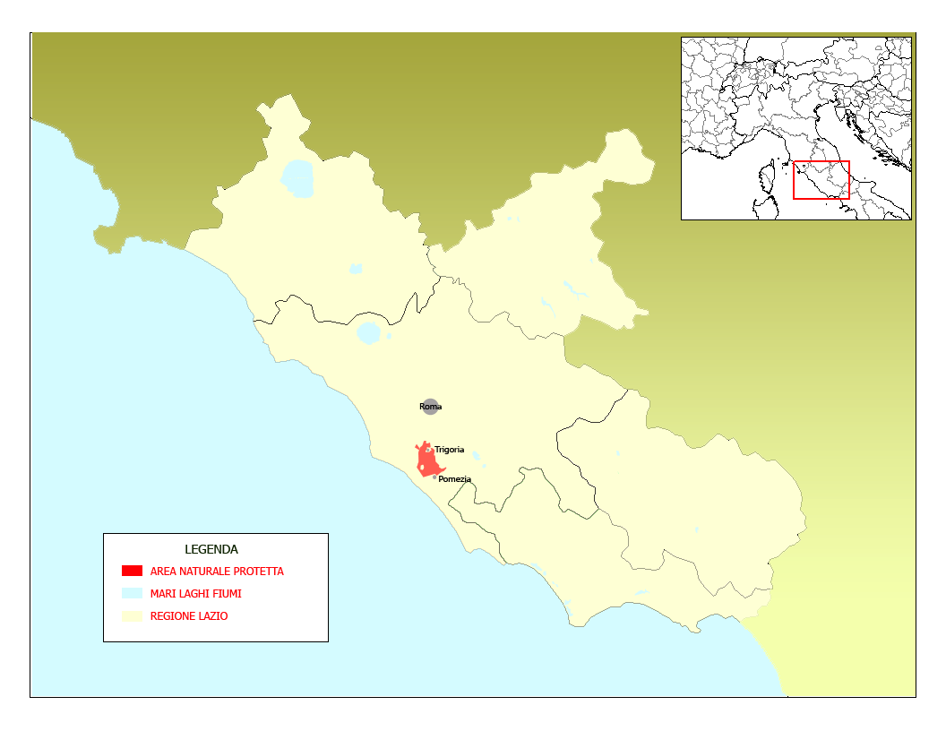 Mappa Parco Decima- Malafede