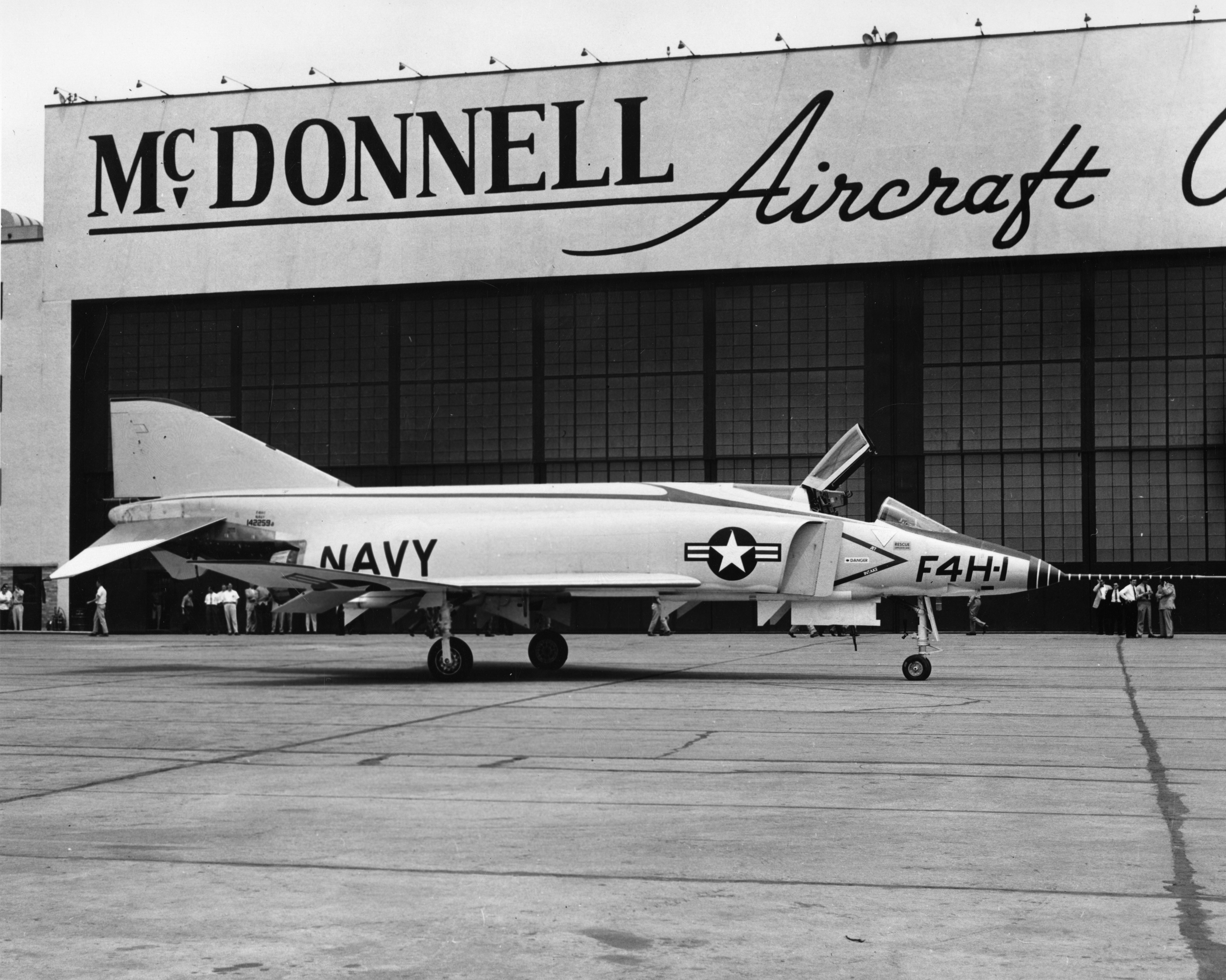 Prototyp der Mc Donnell F4H-1 Phantom II am 5. Juni 1958