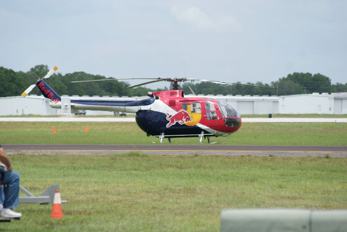 Messerschmitt Bölkow Blohm Bo-105CBS Red Bull R Side SNF 16April 2010