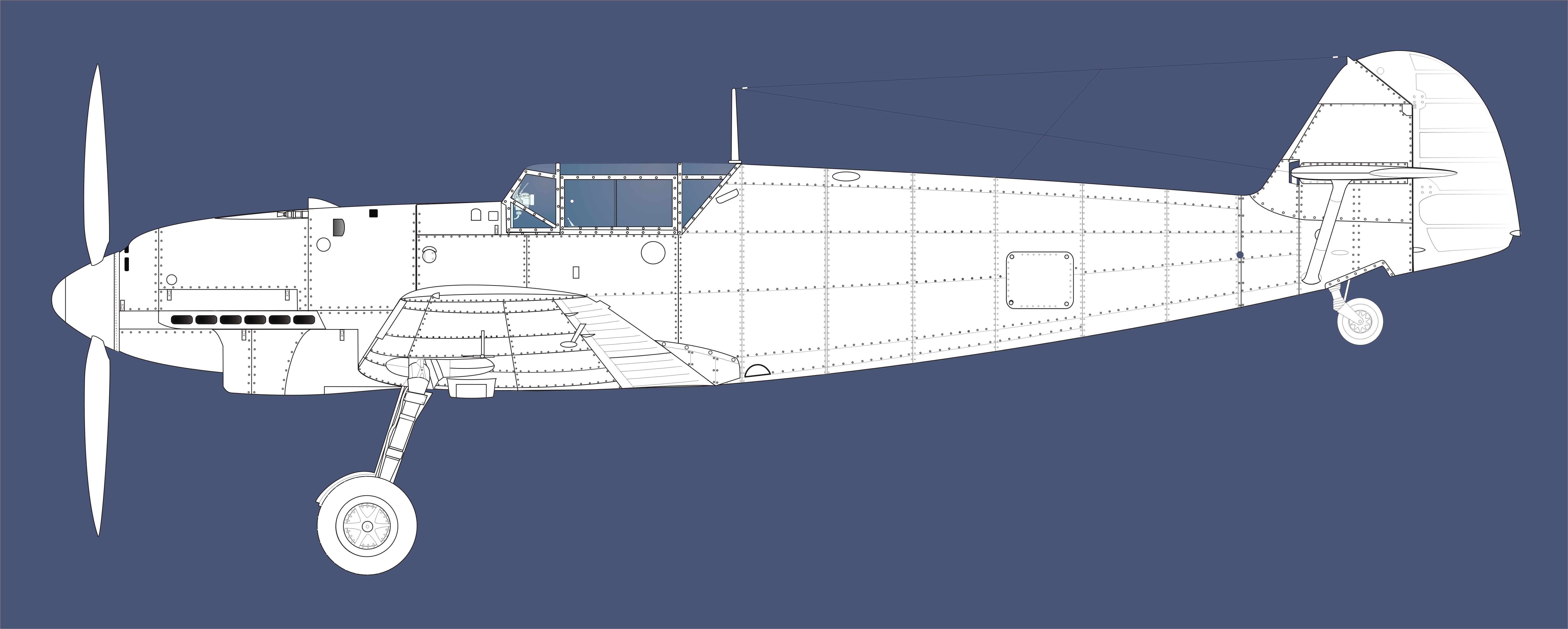 Messerschmitt Bf 109 B-1 (dibujo de perfil)