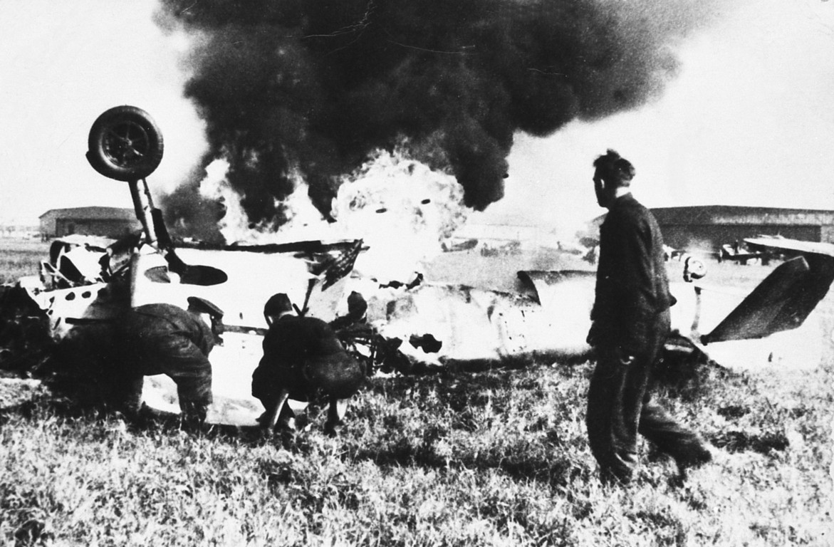 Messerschmitt Bf 109 D, Start- o. Landeunfall, Schwechat b. Wien, 1940