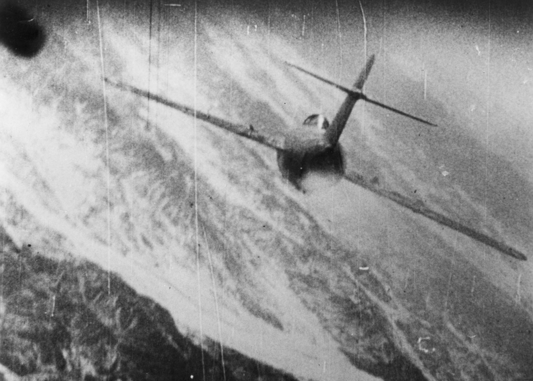 Mi G-15 being hit over Korea c1953