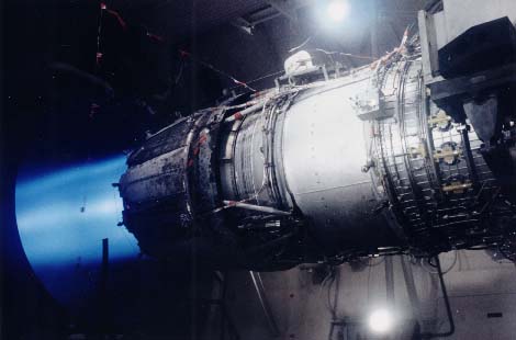 General Electric F110 engine under test at AEDC