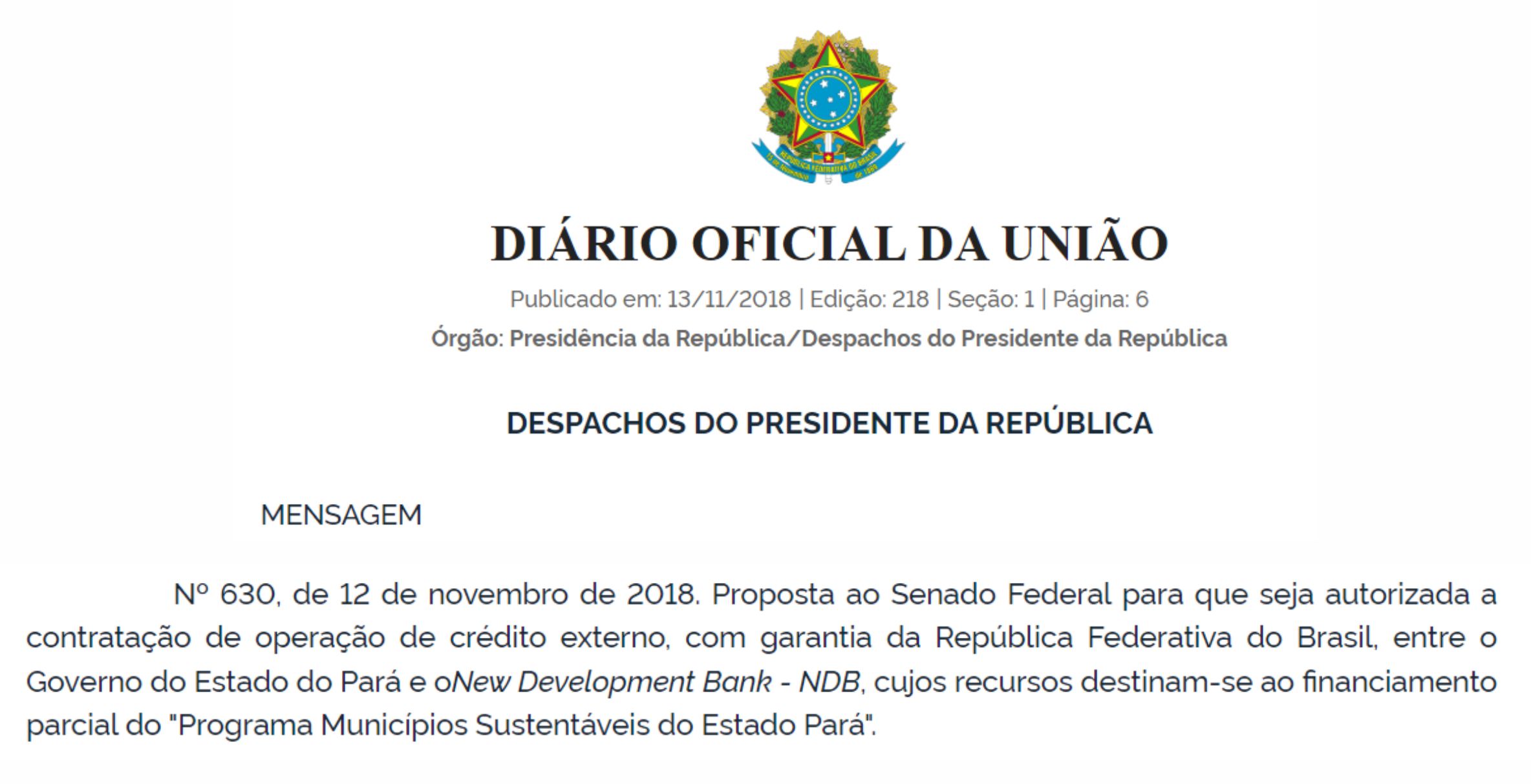 Novo Banco de Desemvolvimento (New Development Bank)