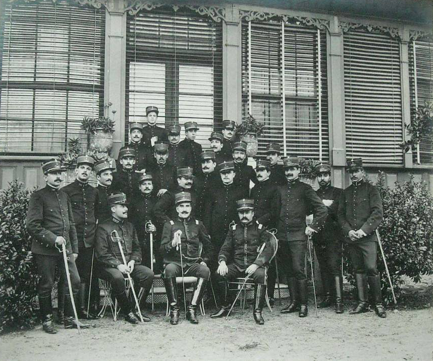 Oficiales del ejercito uruguayo a principios del 1900