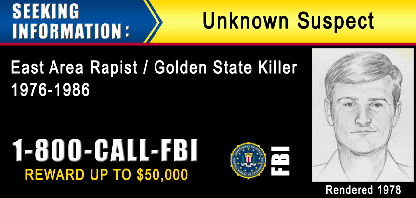 Night Stalker original - East Area Rapist - Golden State Killer - caso não resolvido - representação artística