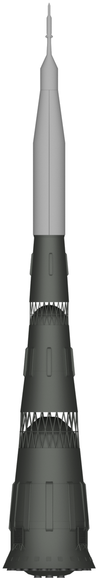 Orthographic render of the N1 L3 launch vehicle