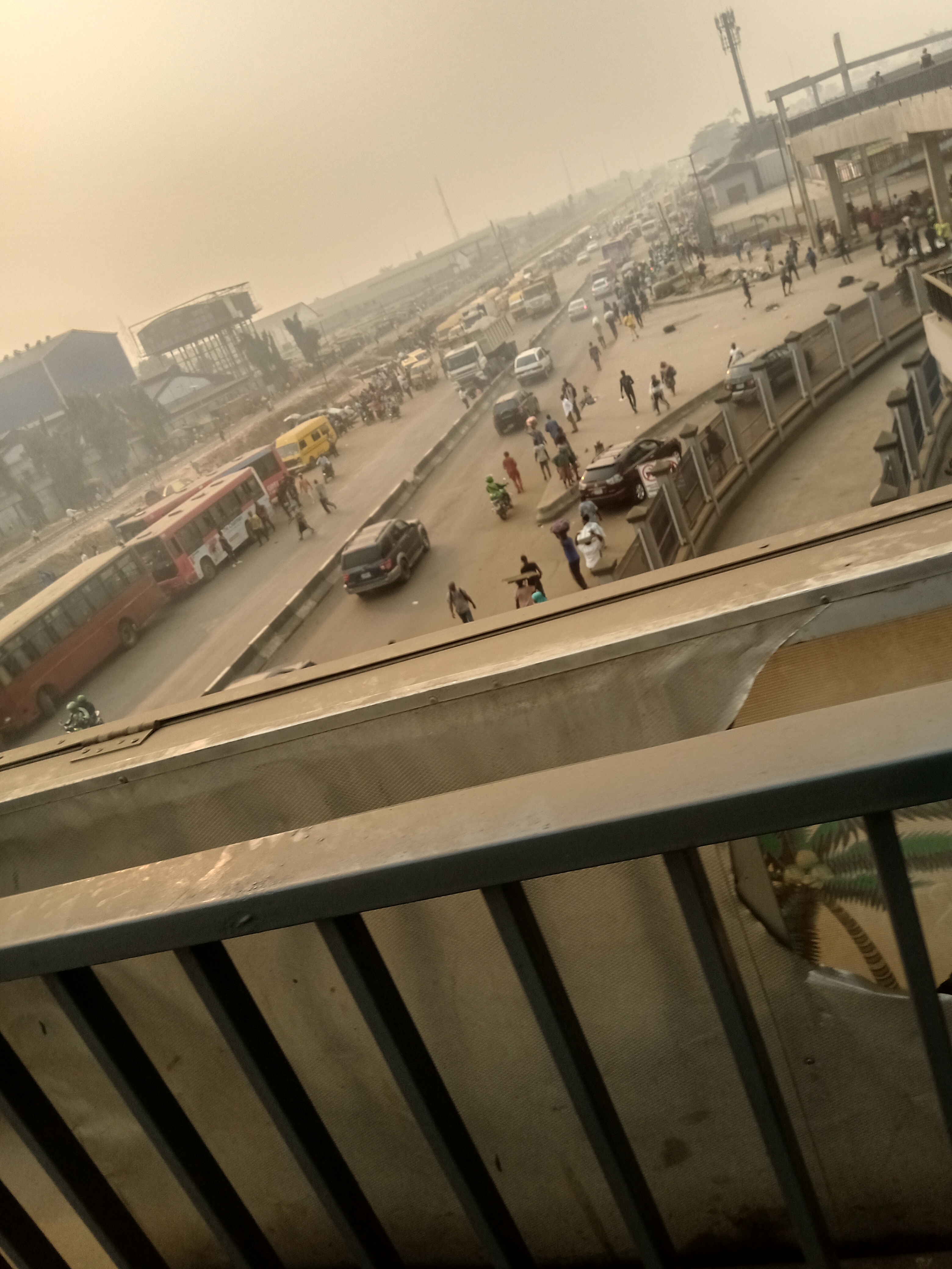 Oshodi terminal bridge, Lagos, Nigeria