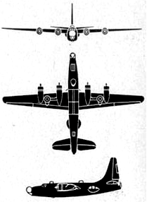 Disegno a tre viste di Disegno a tre viste · PB4Y-2 Privateer