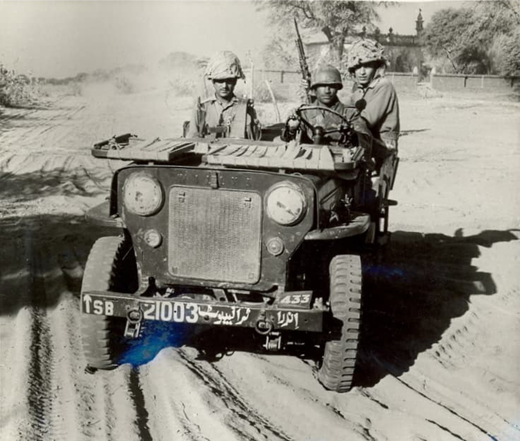 Pakistani Soldiers in a captured Indian army jeep