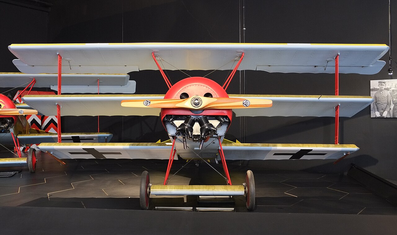 Fokker Dr I replica: front view (Omaka Aviation Heritage Centre)