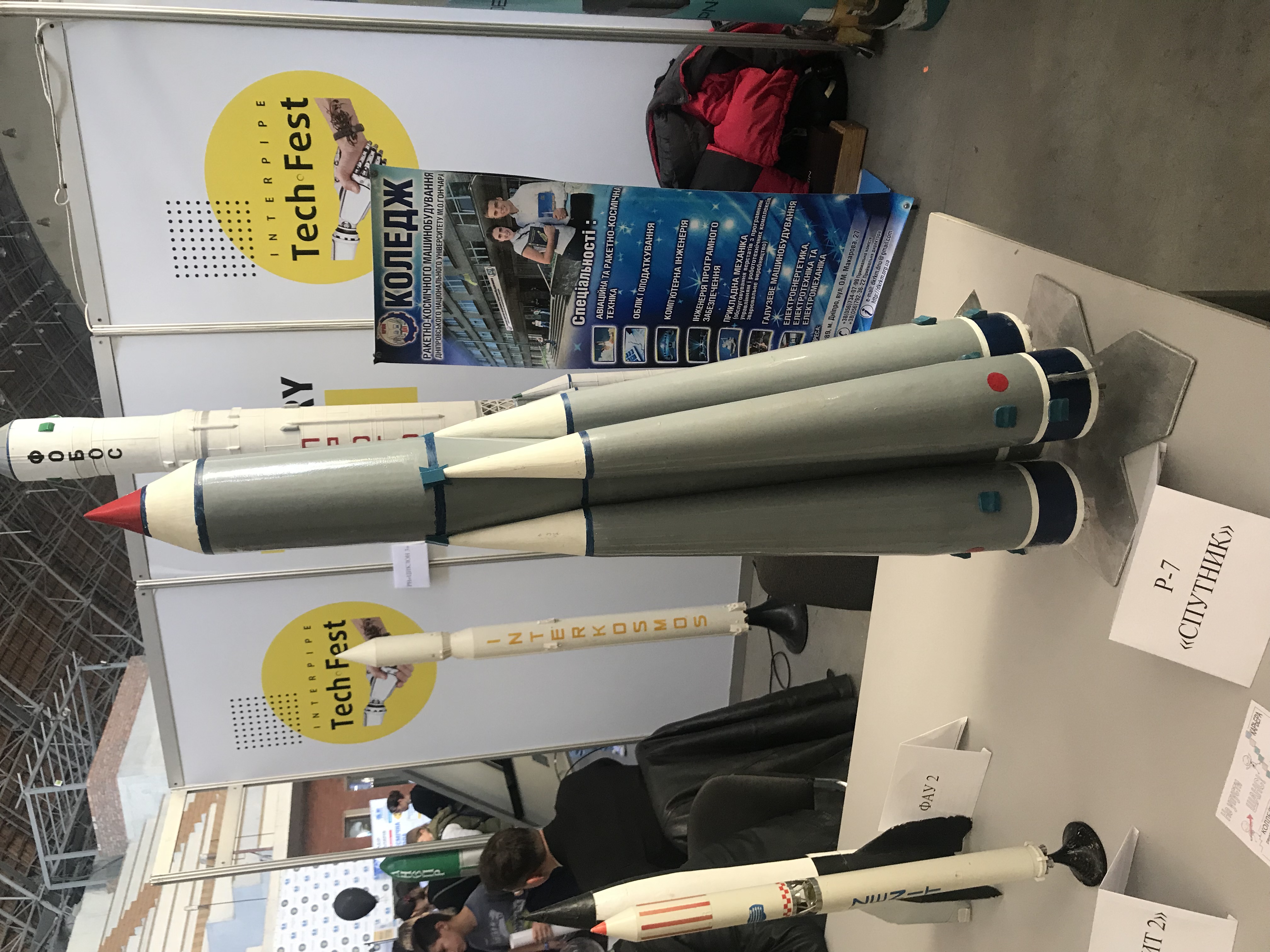 R-7 Sputnik launch vehicle on display in Dnipro, Ukraine