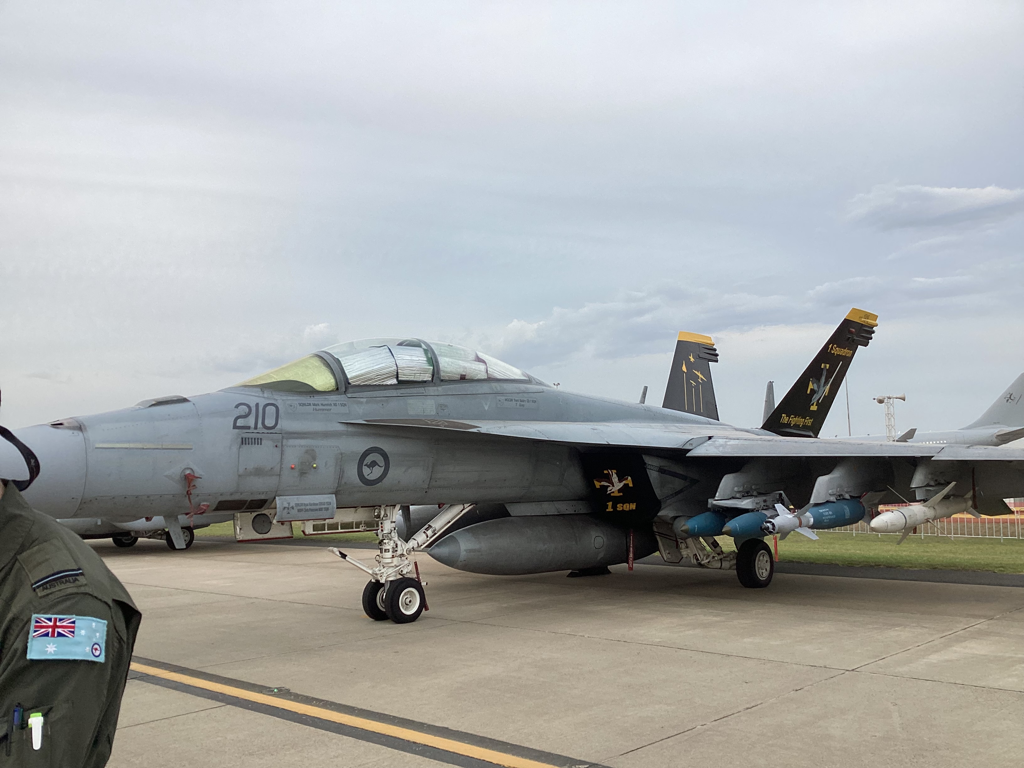 F/A-18F Super Hornet del Escuadrón 1 de la RAAF, salón aéreo de Avalon