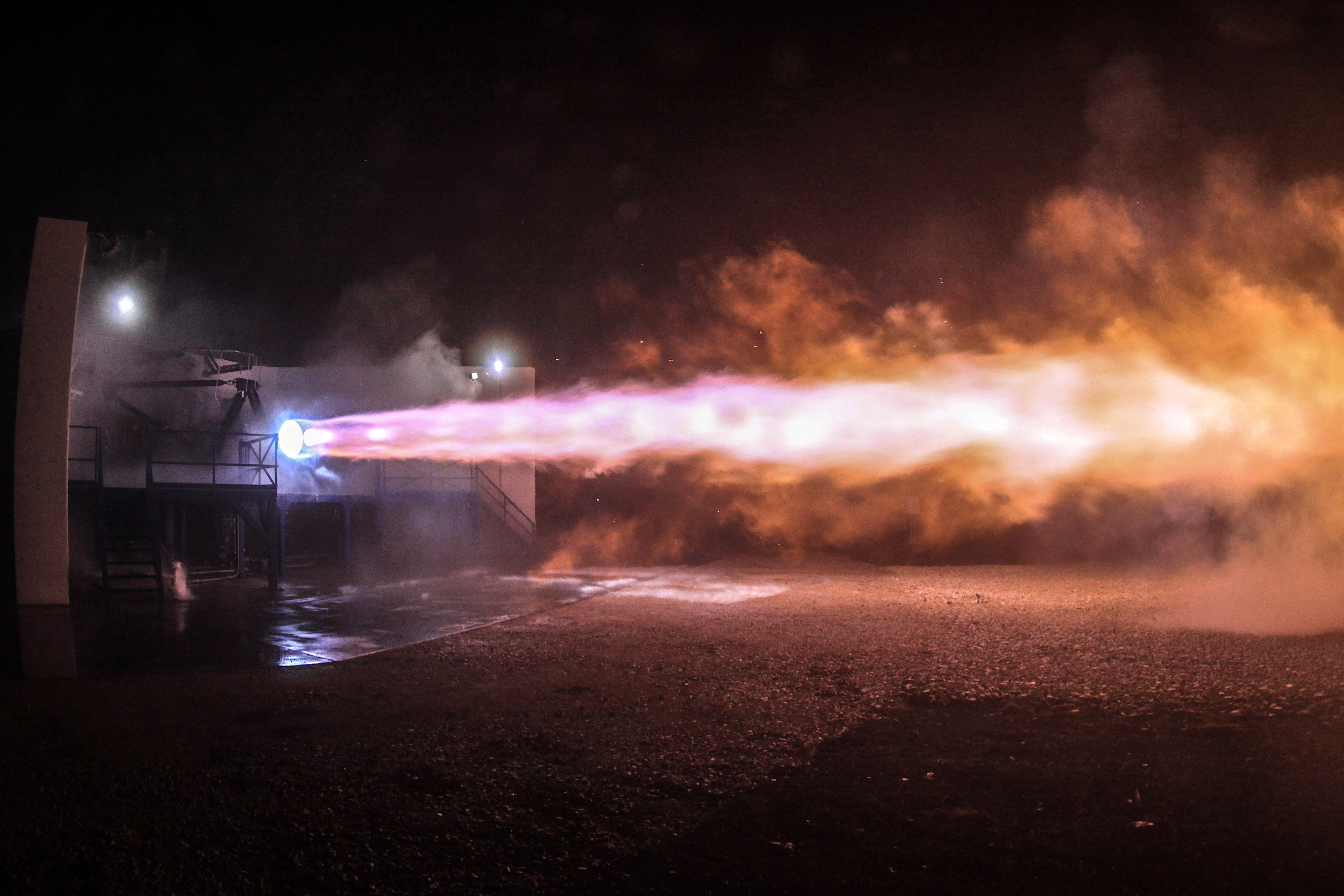 Raptor engine test,