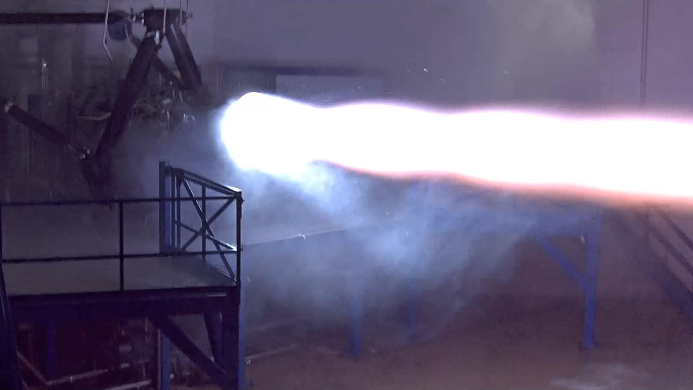 Raptor engine test firing, Mc Gregor,