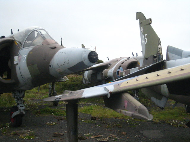 Redundant Hawker Siddeley Harriers - geograph org uk