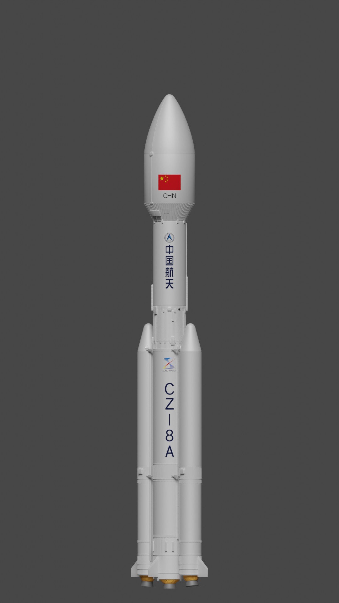Rendering of the Long March 8A launch vehicle
