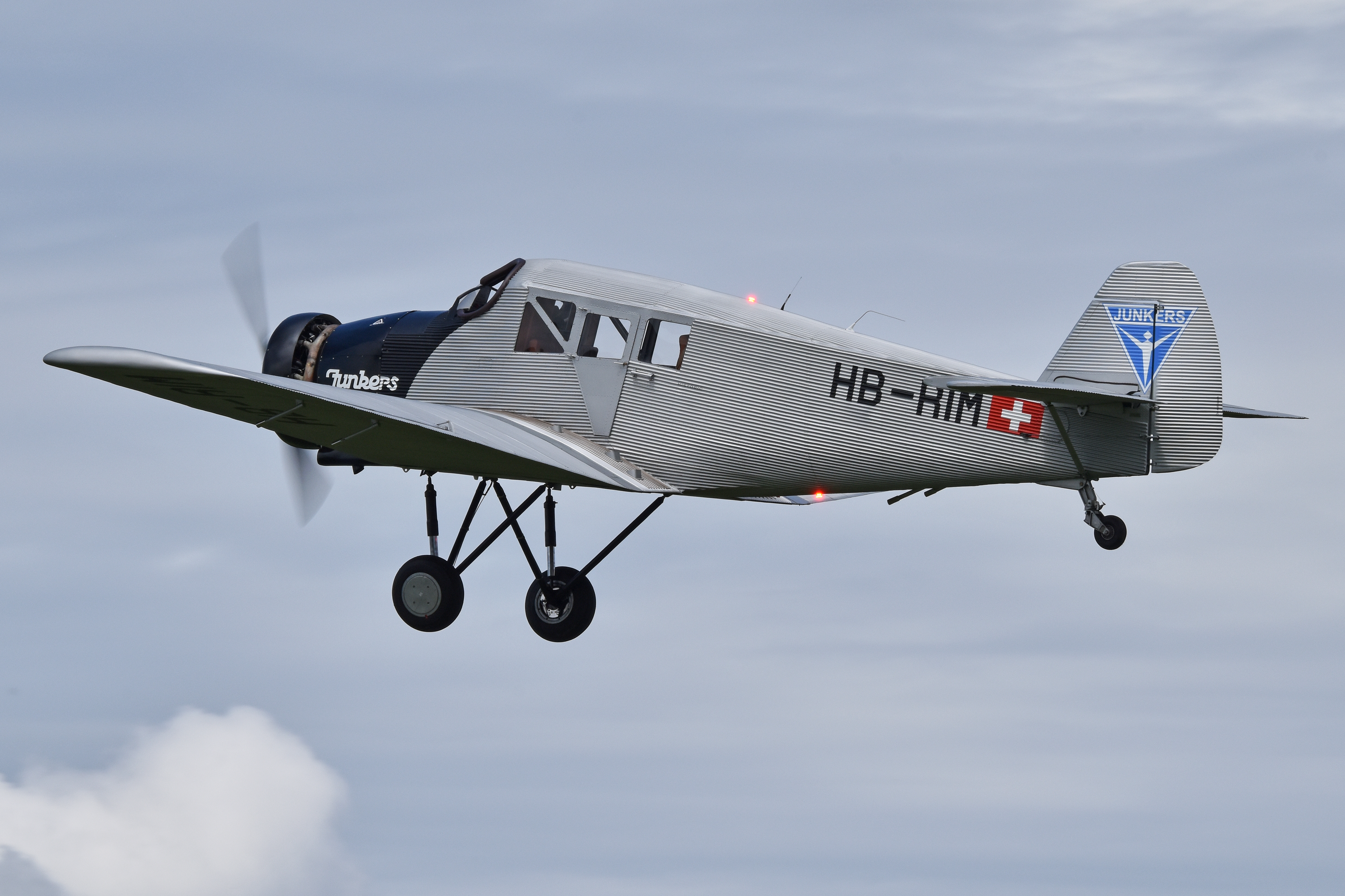 Replica Junkers F13 'HB RIM' taking off, La Ferté Alais 2019