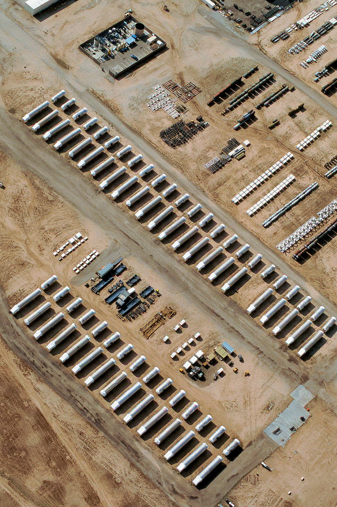 Retired Titan II airframes in storage at AMARC