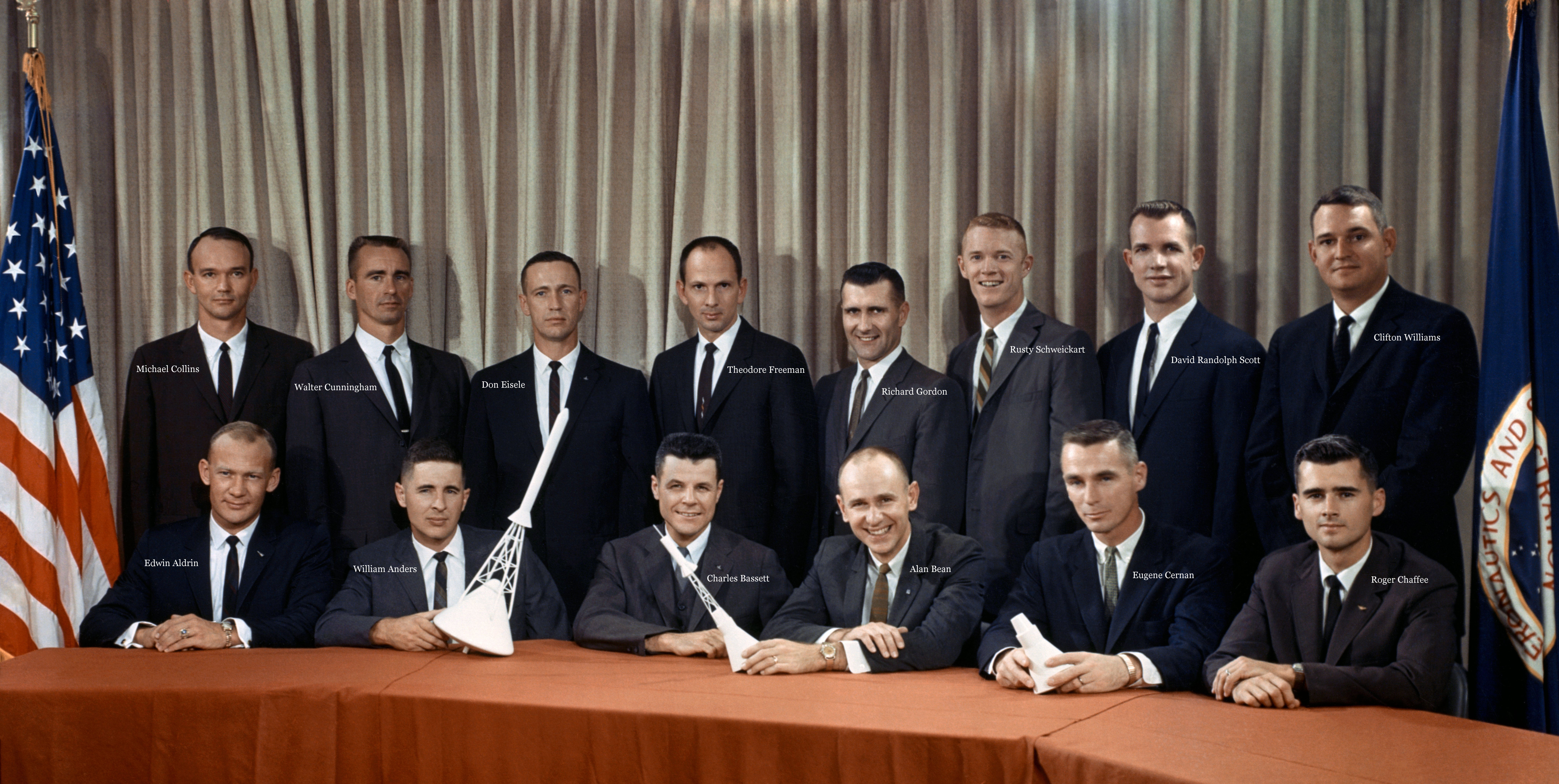 Retrato de conjunto del Grupo de Astronautas 3 de la NASA